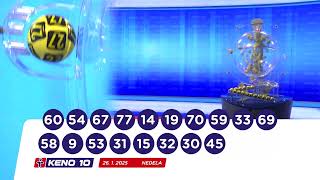 Žrebovanie TIPOS 26. 01. 2025 - LOTO, LOTO 5 z 35, KENO 10