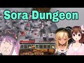 Tokino Sora Show Her Dungeon To Shiranui Flare | Minecraft [Hololive/Eng Sub]