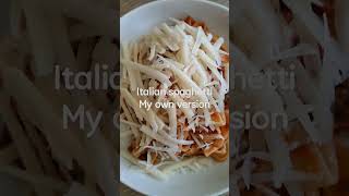 fettuccini spaghetti #italianfood #myownversion #tastyfood #parmesancheese #bellisima #bella