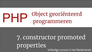 OOP PHP Constructor promoted properties
