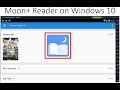 Moon Reader+ on Windows 10 laptop