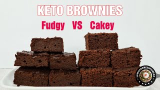 HOW TO MAKE EASY KETO BROWNIES  - FUDGY VS CAKEY  !