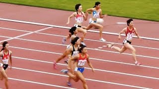 2012岐阜国体 成年女子 100ｍ 準決勝1組 2012 10 06