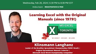 MS Excel Toronto -Learning Excel with the Original Manuals since 1979! - Klinsmann Langhanz