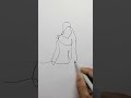 how to draw a loving couple in one line drawing art arttutorial easydrawing