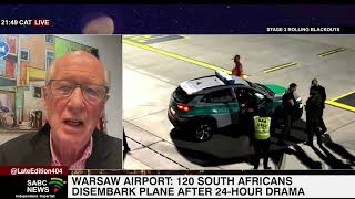 Around 120 South Africans disembark plane after 24-hour drama in Warsaw, Poland