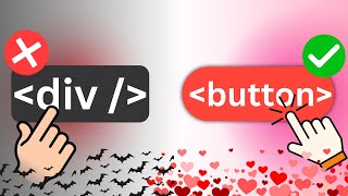 Stop Using DIVs as Buttons! #reactjs #frontend