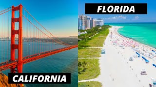 Living in CALIFORNIA vs. FLORIDA | America's two FAVORITE states go HEAD TO HEAD!!!
