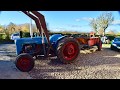 Vintage Fordson Dexta tractor and New Idea manure spreader trailer for sale with mikeedge.co.uk