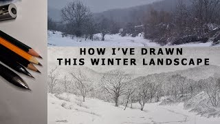 Realistic Drawing - Winter Landscape / Desen - Peisaj De Iarnă