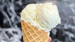 HOMEMADE VANILLA ICE CREAM WITHOUT SORBEAN🍦 WITH SUBTITLES