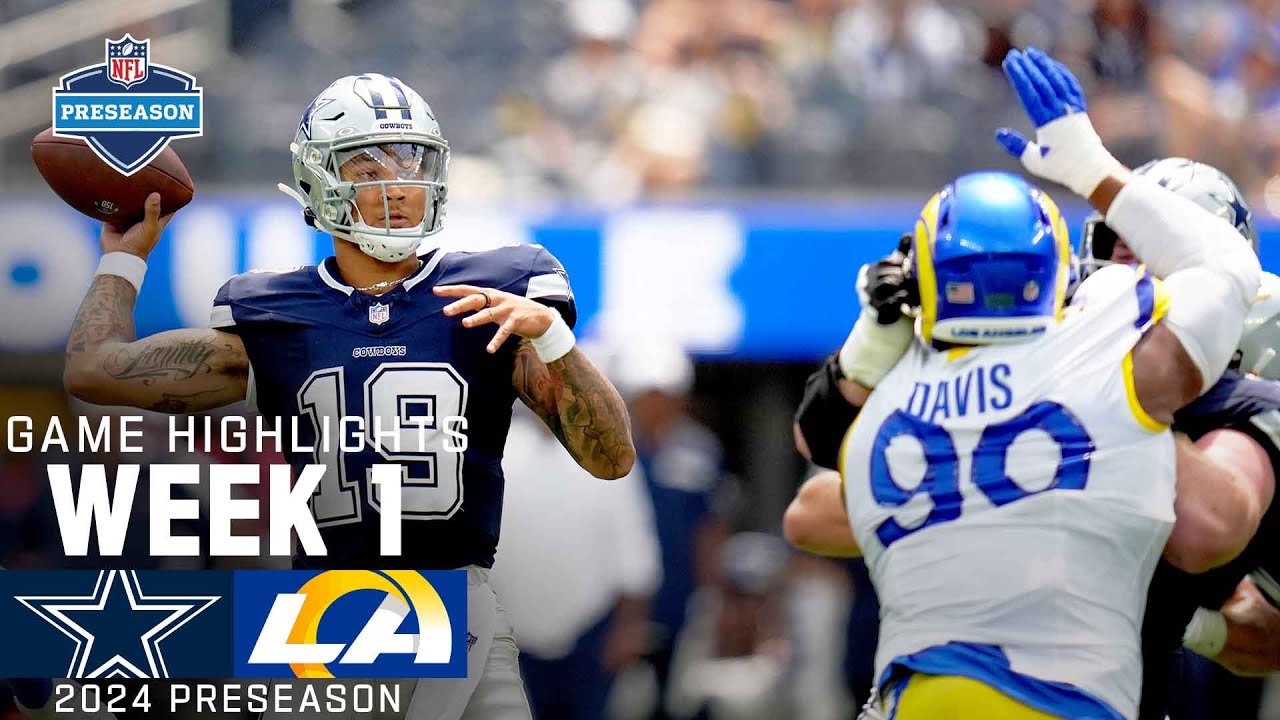 Dallas Cowboys Vs Los Angeles Rams 2024 Preseason Week 1 Game