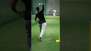 krishna Facing SideArm | Thane Rising Cricket Academy | Batting Practice | Cricket Coching | #shorts