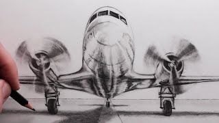 How to Draw an Airplane: Realistic Pencil Drawing