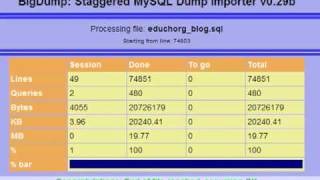 How to Import a Large WordPress Database -- An Alternative to phpMyAdmin -- Part 2 of 2