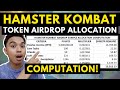 TOKEN AIRDROP ALLOCATION COMPUATION IN HAMSTER KOMBAT? SEPTEMBER 26 AIRDROP ALLOCATION