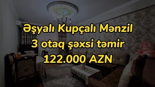 Xırdalan,122.000AZN,Kristal Abşeron orginal 3otaq şəxsi təmir kupçalı bəzi əşyalarla (070) 855 55 23