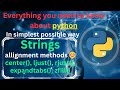 Strings alignment in python | #python  #pythonforbeginners #pythonstrings #pythontutorial #strings