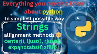 Strings alignment in python | #python #pythonforbeginners #pythonstrings #pythontutorial #strings