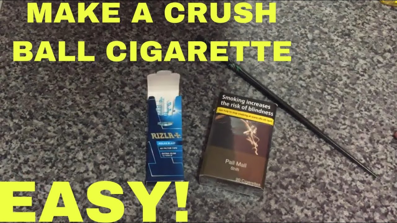 HOW TO MAKE A CRUSH BALL CIGARETTE(easy) - YouTube