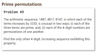 Project Euler: Problem 49 (C/C++)