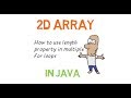 21 - 2D Array in Java
