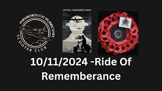 10/11/2024 - Farnborough Hurricanes Scooter Club - Ride Of Rememberance