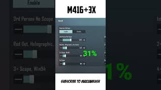 ✅M416 3x scope sensitivity 😱3x sensitivity Bgmi||   gyro M416 3x sensitivity pubg mobile