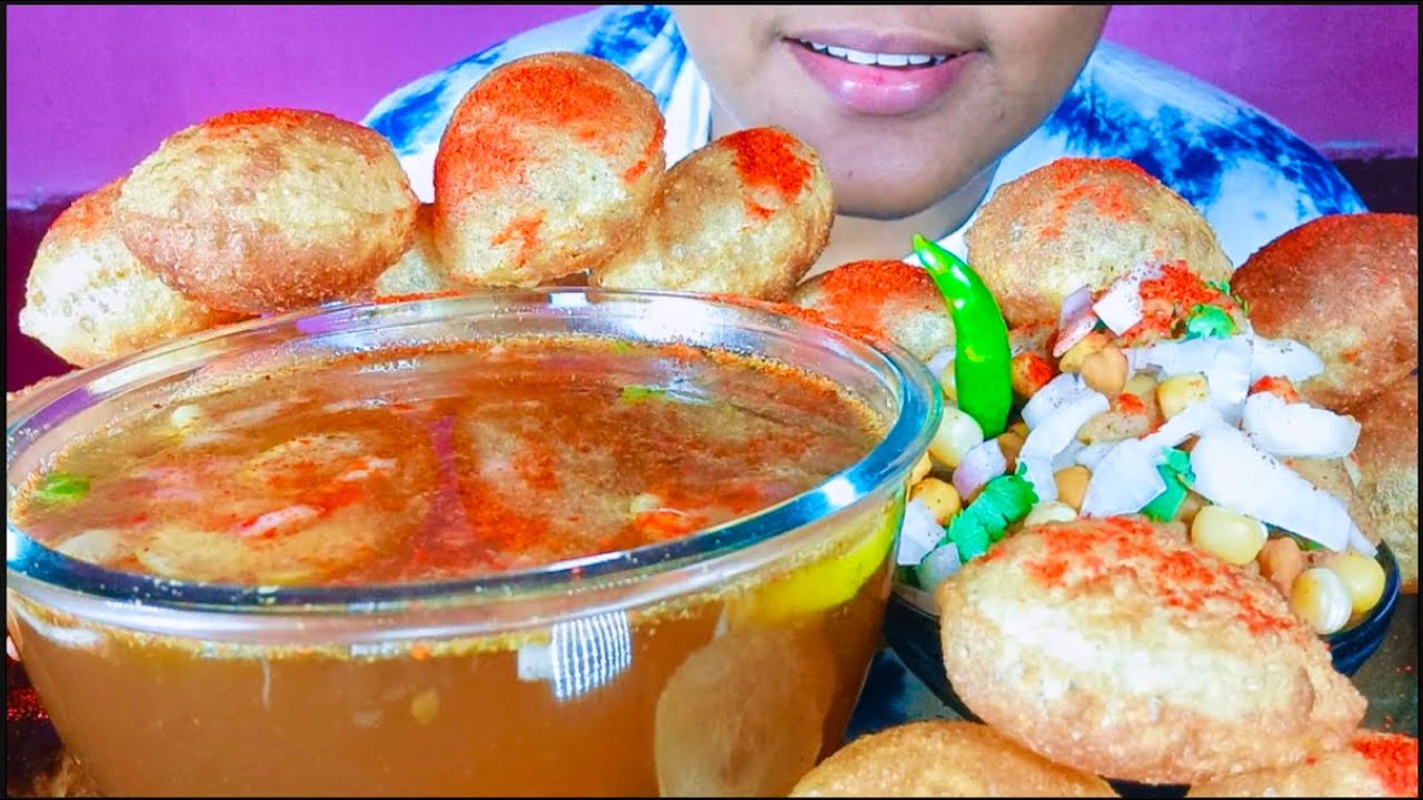Spicy Fuchka Panipuri Golgappa Eating Asmr Mukbang Eating Show Youtube