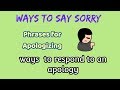 Ways to say sorry | Ways to respond to an Apology | Spoken English