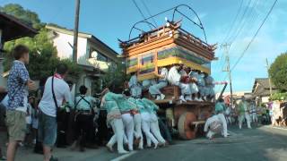 素鵞熊野神社前　お山上り　お神輿送り　八丁目の山車　潮来祇園祭禮2015　楽日　00528