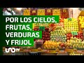 Precios no ceden, frutas y verduras siguen por las nubes, se suma el frijol.