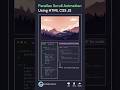 parallax scroll animation using html css and js
