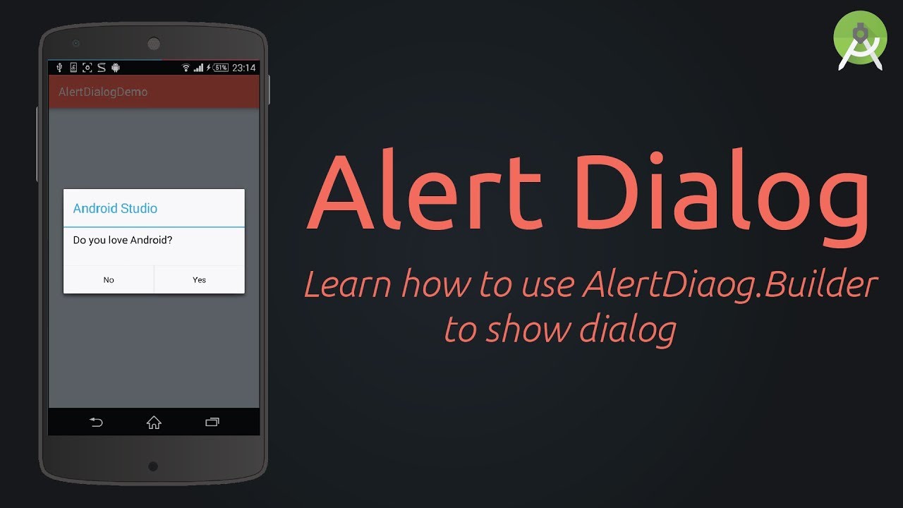 Create AlertDialog - Example | Android Studio - YouTube