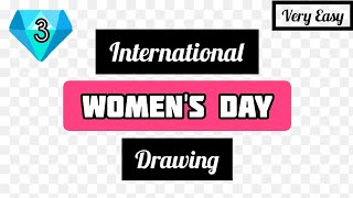 International Women's Day || International Women's Day Drawing || Women's Day Drawing
