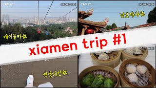 [중국 VLOG] 혼자하는 중국 샤먼여행 1일차 : 케이블카, 남보타사, 백청해변, 딤섬, 중산로거리