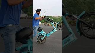 Yulu Stunt🔥| Yulu wheelie🔥| Yulu on India Gate|  Yulu Bike #youtube #shorts #yulu #trending #reels