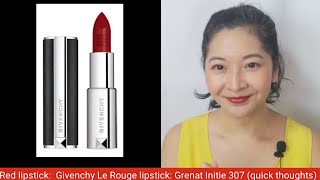 Red Lipstick: Givenchy Le Rouge, Grenat Initie 307