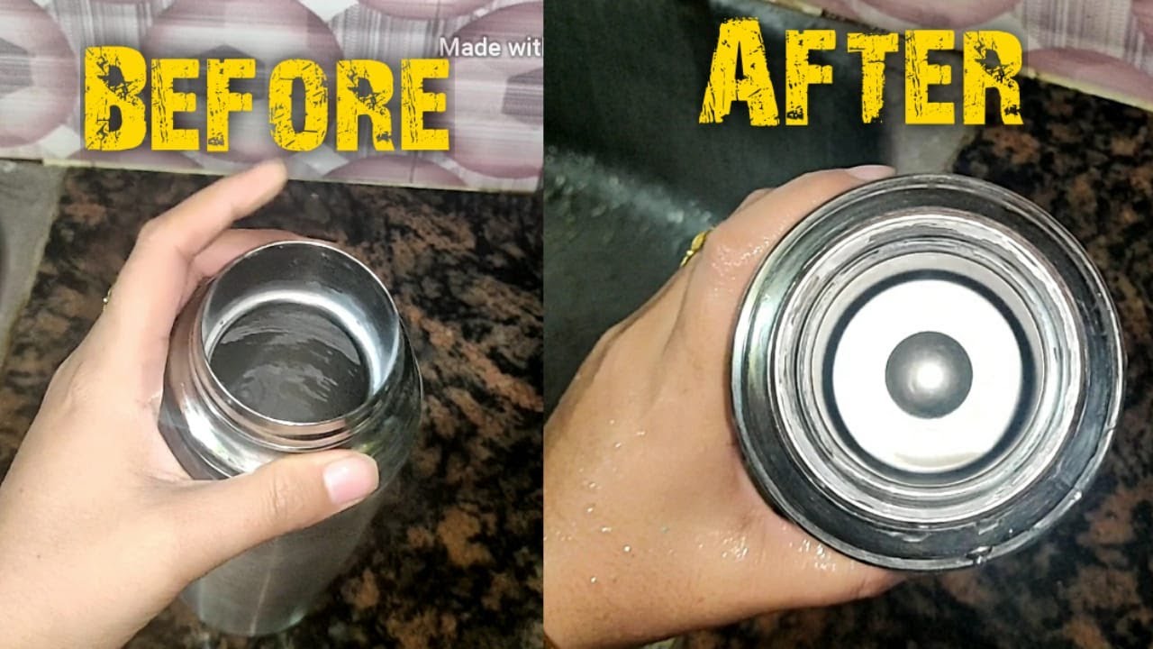 Best & Easy Method To Clean Steel Flask Or Electric Kettle At Home ...