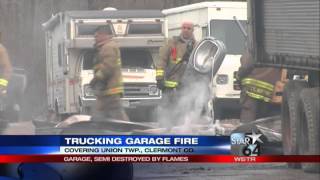 Fire destroys trucking company’s garage in Union Township