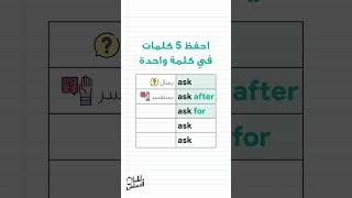 احفظ 5 كلمات بالانجليزي في كلمة واحدة