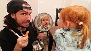 Daddy gives Adley a Makeover!!