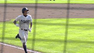 光泉高校　谷口・ホームラン(大阪桐蔭戦・2012秋季近畿大会１回戦)