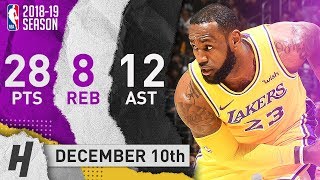 LeBron James EPIC Highlights Lakers vs Heat 2018.12.10 - 28 Pts, 8 Reb, 12 Assists
