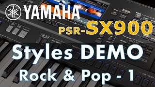 Yamaha PSR-SX900 - Styles Demo - Rock & POP  Category - Part 1