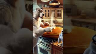 🐶THEY LOVE PANCAKES🐶 #dog #cute  #cutedogs #animation #funny#animals #cute #puppy #wolf #fun