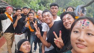 Tihar 2081 deusi vailo Aapchour Lamjung @Gurungvlogger1 Sandesh Ghimire vlogs