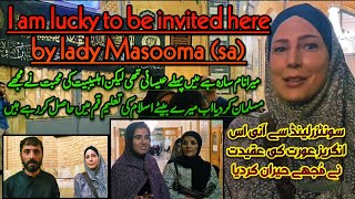 Rj Zeeshan Haider met Swiss and Iranian women pilgrims in Haram Masooma -E- Qom Iran 🇮🇷