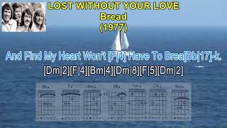 LOST WITHOUT YOUR LOVE -  Bread (1970) (Karaoke Sing-A-Long) (Scrolling Lyrics) & (Guitar Chords)