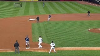 TB@NYY: McCann reaches second on a grounder to first